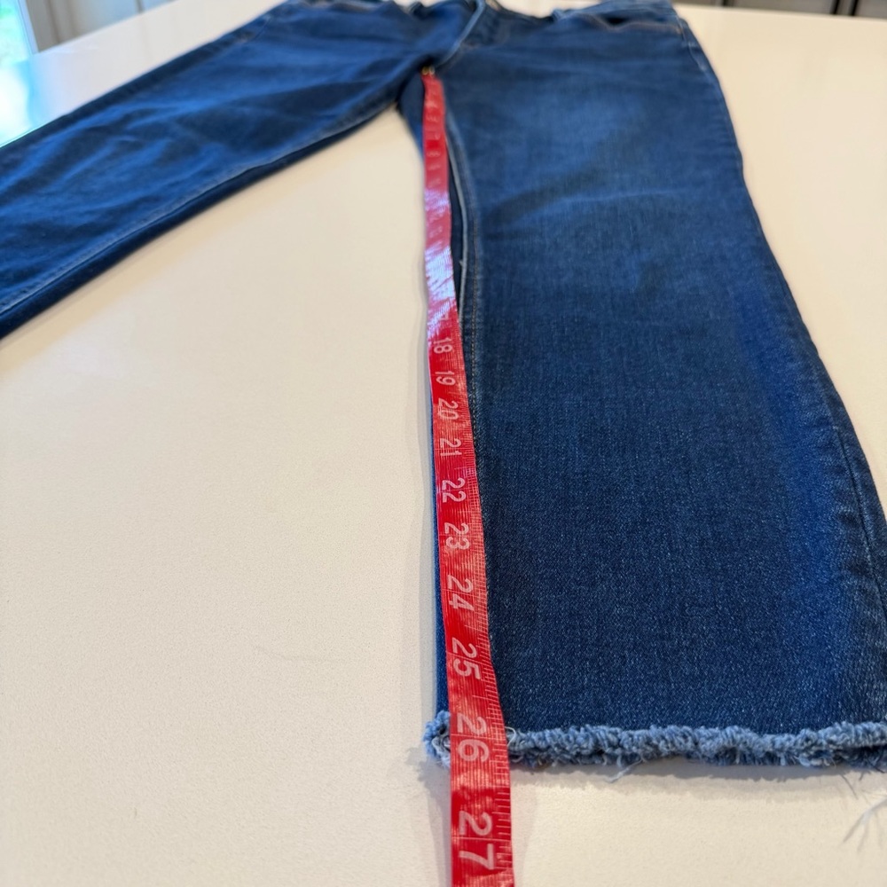 Vervet Emerson Mid Rise Raw Hem Crop Skinny Jeans Size 31 - Picture 5 of 7